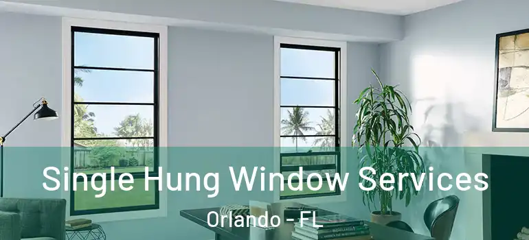 Single Hung Window Services Orlando - FL